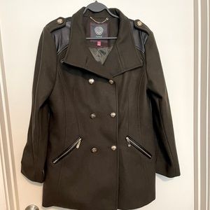 Vince Camuto | Double Breasted Peacoat in Olive